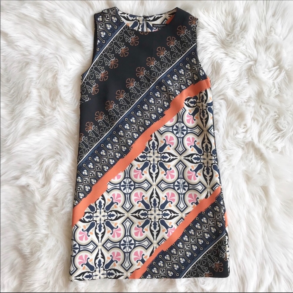 💛💛 Warehouse Floral Print Shift Dress size 0 Teenager!!
